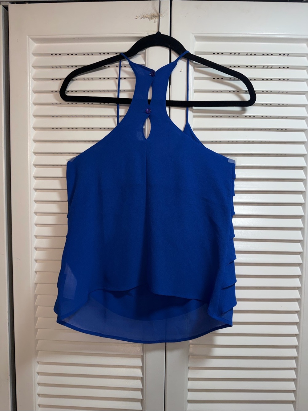 ASOS Cobalt Blue Layered Ruffle Racerback Cami - Picture 3 of 3